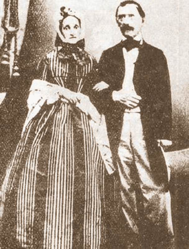Jakub Krytof с женой - изобретатель сахара-рафинада
